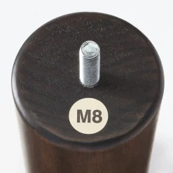 Lits^Muji 4 pieds en bois foncé 12cm