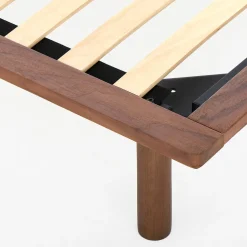 Lits^Muji 4 pieds en bois foncé 26cm