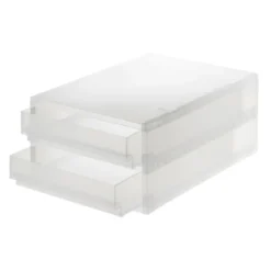 Petits Rangements En Polypropylène|Boîtes Et Rangement De Bureau^Muji 2 tiroirs en PP A4 L26 x P37 x H16.5 cm