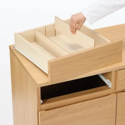 Armoires^Muji Armoire en noyer avec tiroirs