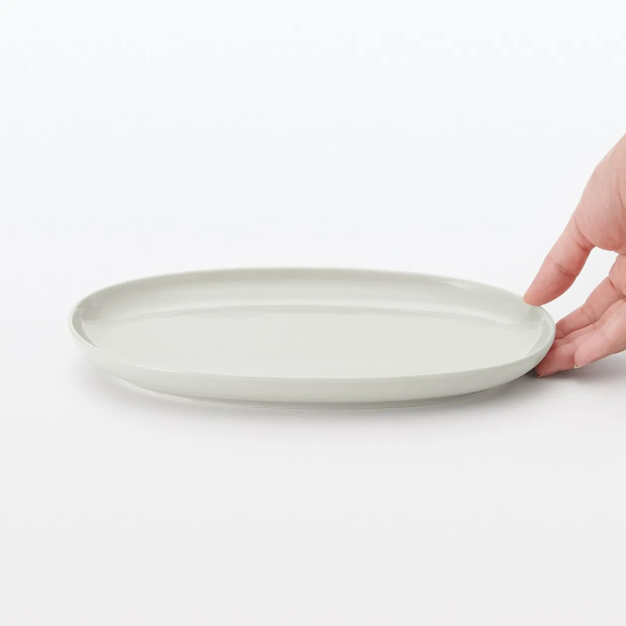 Vaisselle^Muji Art de la table du quotidien ‐ Assiette ovale S