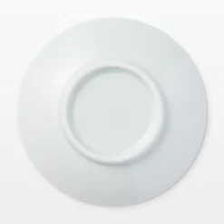 Vaisselle^Muji Assiette en porcelaine Hasami - Motif rayures éventail, Petite