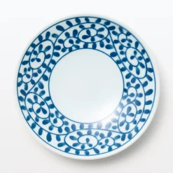 Vaisselle^Muji Assiette en porcelaine Hasami  ‐  Motifs arabesque