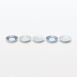 Vaisselle^Muji Assiette en porcelaine Hasami  ‐  Motifs arabesque