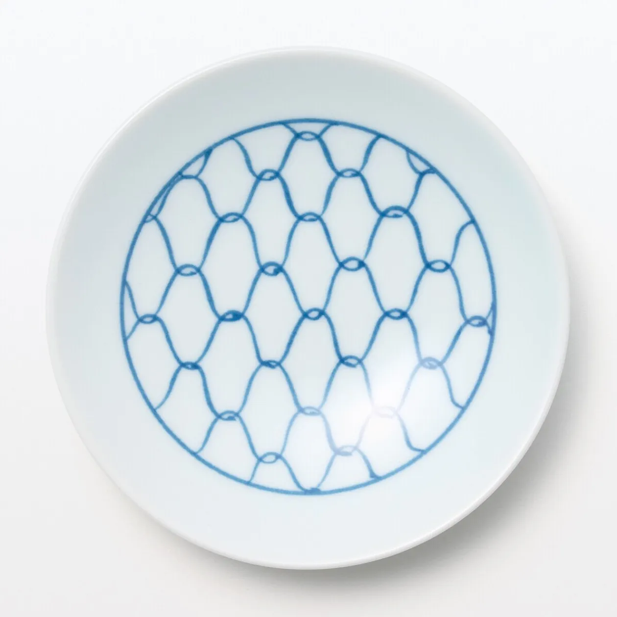 Vaisselle^Muji Assiette en porcelaine Hasami ‐ Motif maille, Petite