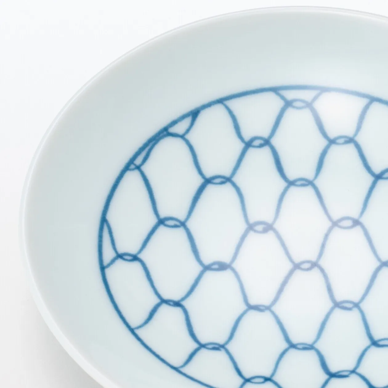 Vaisselle^Muji Assiette en porcelaine Hasami ‐ Motif maille, Petite
