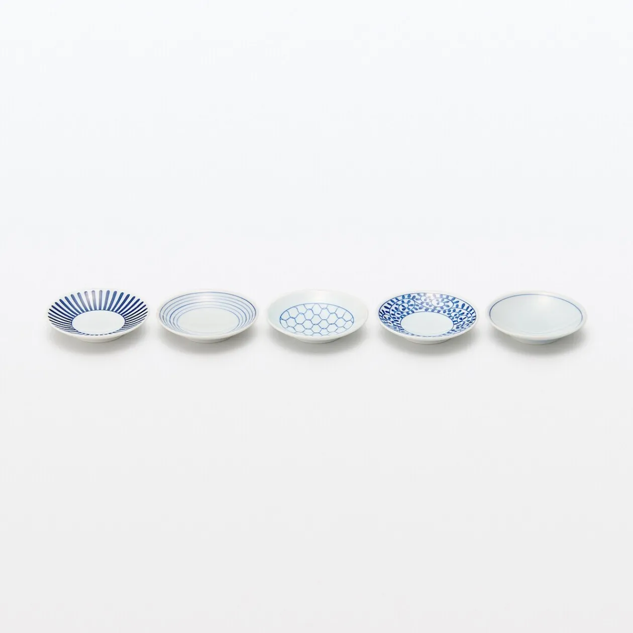 Vaisselle^Muji Assiette en porcelaine Hasami ‐ Motif maille, Petite