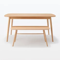 Chaises, Bancs Et Tabourets^Muji Banc en hêtre massif à pieds arrondis