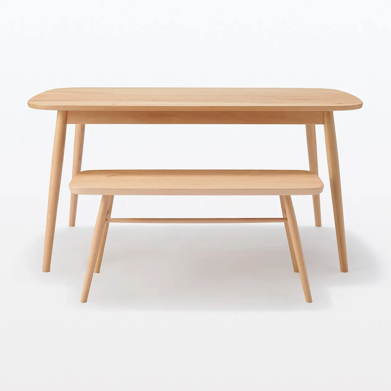 Chaises, Bancs Et Tabourets^Muji Banc en hêtre massif à pieds arrondis