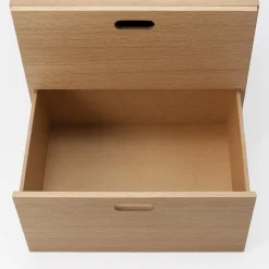 Étagères Modulables En Bois^Muji Bloc‐tiroir en chêne ‐ 2 tiroirs (Dont Eco‐part. 0,82 €)