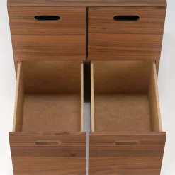 Étagères Modulables En Bois^Muji Bloc‐tiroir en noyer ‐ 4 tiroirs (Dont Eco‐part. 0,82 €)