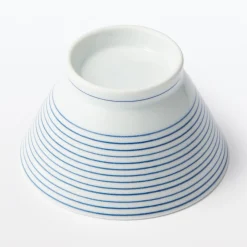 Vaisselle^Muji Bol à riz en porcelaine Hasami ‐  Motif rayures, Petite