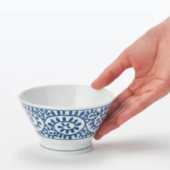 Vaisselle^Muji Bol à riz en porcelaine Hasami ‐ Motifs arabesque, Petite