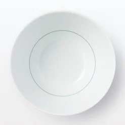 Vaisselle^Muji Bol à riz en porcelaine Hasami ‐ Motif rayures éventail, Petite
