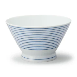 Vaisselle^Muji Bol à riz en porcelaine Hasami - Motif rayures, Grande
