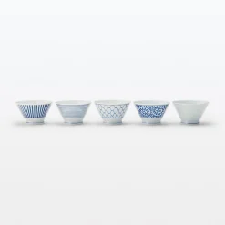 Vaisselle^Muji Bol à riz en porcelaine Hasami - Motif rayures éventail, Grande