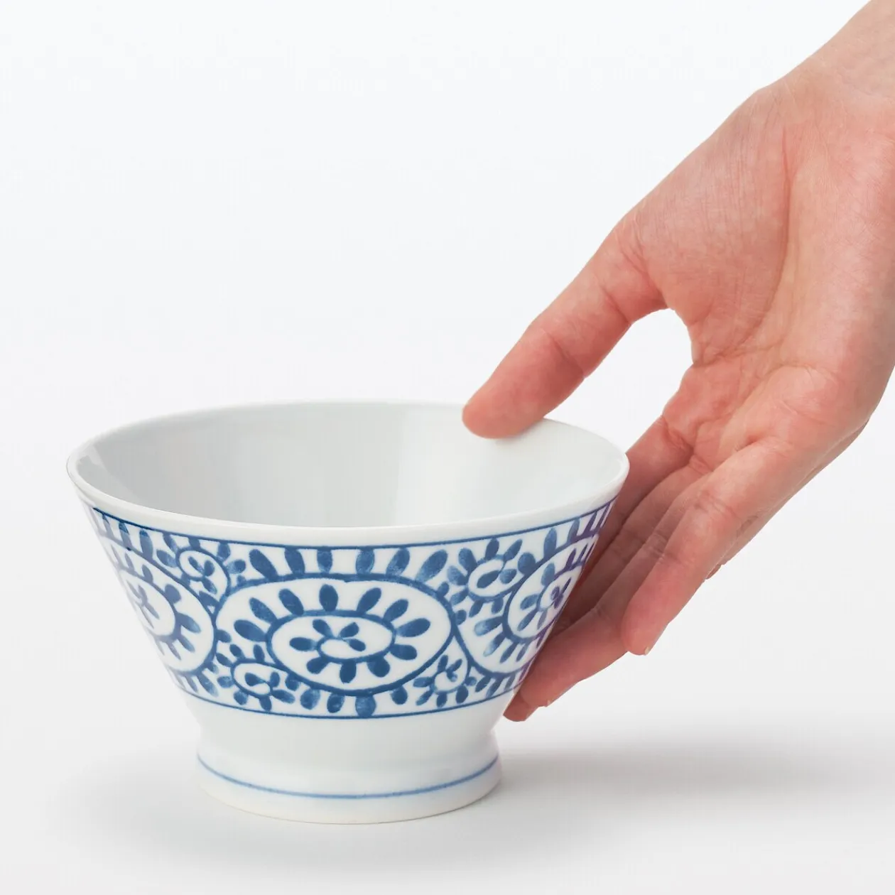 Vaisselle^Muji Bol à riz en porcelaine Hasami - Motif arabesque, Grande