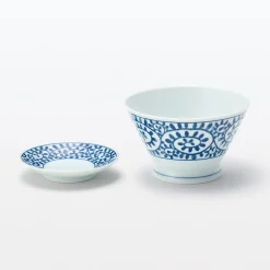 Vaisselle^Muji Bol à riz en porcelaine Hasami - Motif arabesque, Grande
