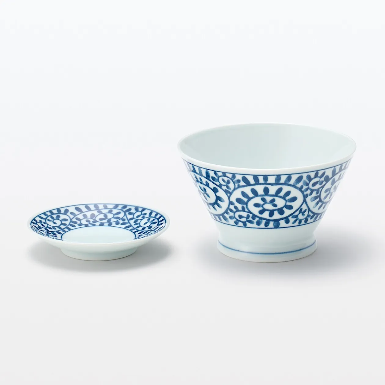 Vaisselle^Muji Bol à riz en porcelaine Hasami - Motif arabesque, Grande