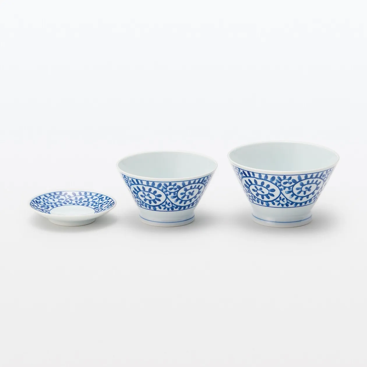 Vaisselle^Muji Bol à riz en porcelaine Hasami - Motif arabesque, Grande