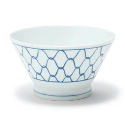 Vaisselle^Muji Bol à riz en porcelaine Hasami - Motif maille, Petit