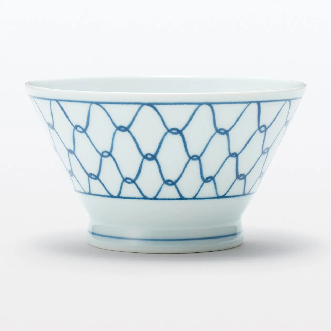 Vaisselle^Muji Bol à riz en porcelaine Hasami - Motif maille, Petit