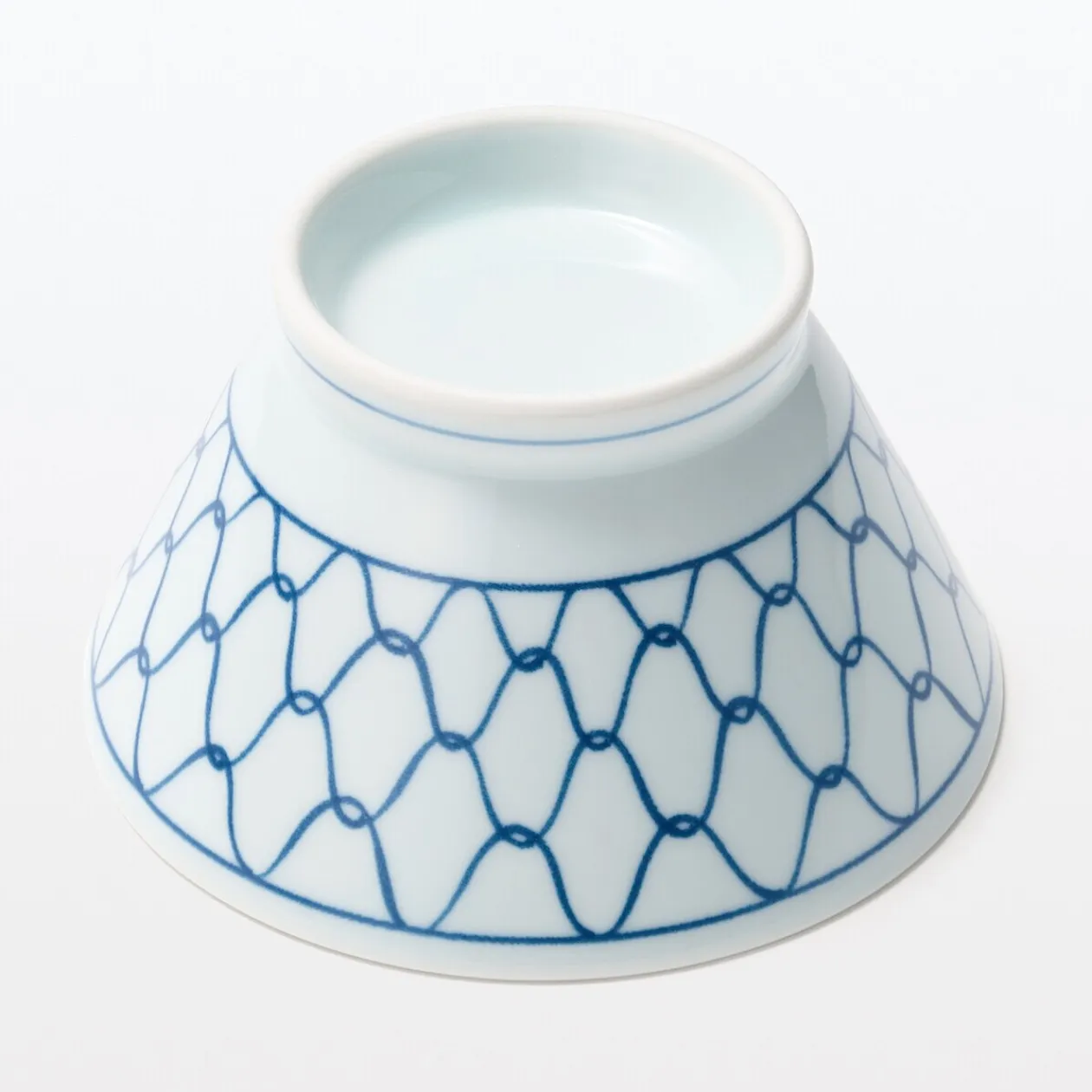 Vaisselle^Muji Bol à riz en porcelaine Hasami - Motif maille, Petit