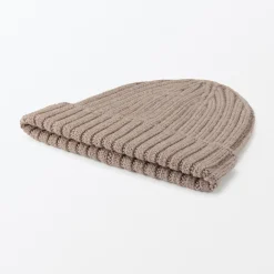Chapeaux|Chapeaux^Muji Bonnet unisexe en laine côtelée antidémangeaisons