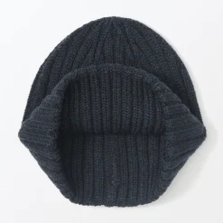 Chapeaux|Chapeaux^Muji Bonnet unisexe en laine côtelée antidémangeaisons