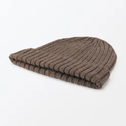 Chapeaux|Chapeaux^Muji Bonnet unisexe en laine côtelée antidémangeaisons