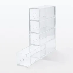 Rangements En Acrylique^Muji Boîte 4 tiroirs en acrylique L6.7X P17.5X H25cm