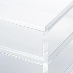 Rangements En Acrylique^Muji Boîte acrylique 2 tiroirs + couvercle L17.5X P13X H9.5cm