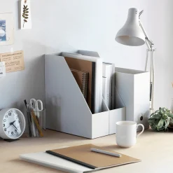 Petits Rangements En Polypropylène|Boîtes Et Rangement De Bureau^Muji Boîte archive droite grise en PP L10X P32X H24cm