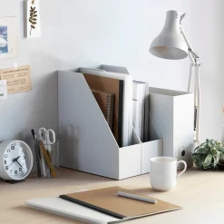 Petits Rangements En Polypropylène|Boîtes Et Rangement De Bureau^Muji Boîte archive droite grise en PP L10X P32X H24cm