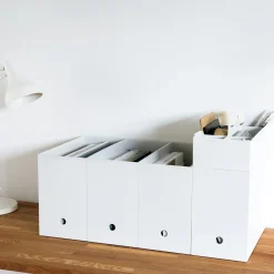 Petits Rangements En Polypropylène|Boîtes Et Rangement De Bureau^Muji Boîte archive grise large en PP L15X P32X H24cm