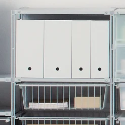 Petits Rangements En Polypropylène|Boîtes Et Rangement De Bureau^Muji Boîte archive grise large en PP L15X P32X H24cm