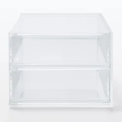 Rangements En Acrylique^Muji Boîte en acrylique 2 tiroirs L17.5X P13X H9.5cm