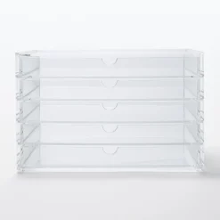 Rangements En Acrylique^Muji Boîte en acrylique 5 tiroirs L25.5X P17X H16cm