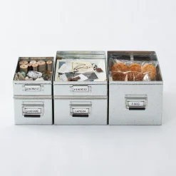 Rangements En Métal^Muji Boîte en métal galvanisé L19X P29X H16cm