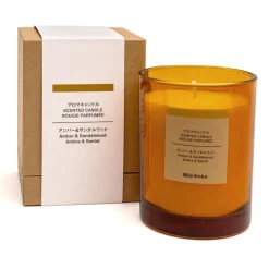 Bougies^Muji Bougie 1 mèche ambre et bois de santal
