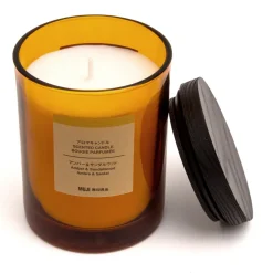 Bougies^Muji Bougie 1 mèche ambre et bois de santal