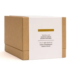 Bougies^Muji Bougie 3 mèche ambre et bois de santal