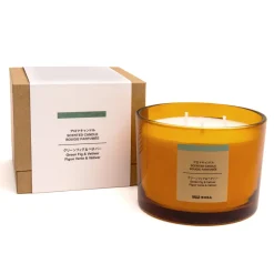 Bougies^Muji Bougie 3 mèches figue verte et vétiver