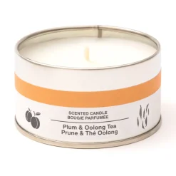 Bougies^Muji Bougie Métal ‐ Prune et thé Oolong