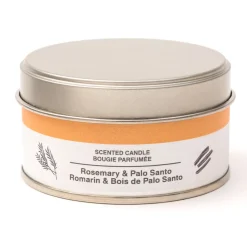 Bougies^Muji Bougie Métal ‐ Romarin et palo santo