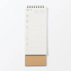 Agendas Et Calendriers^Muji Calendrier de bureau hebdomadaire vertical 2026