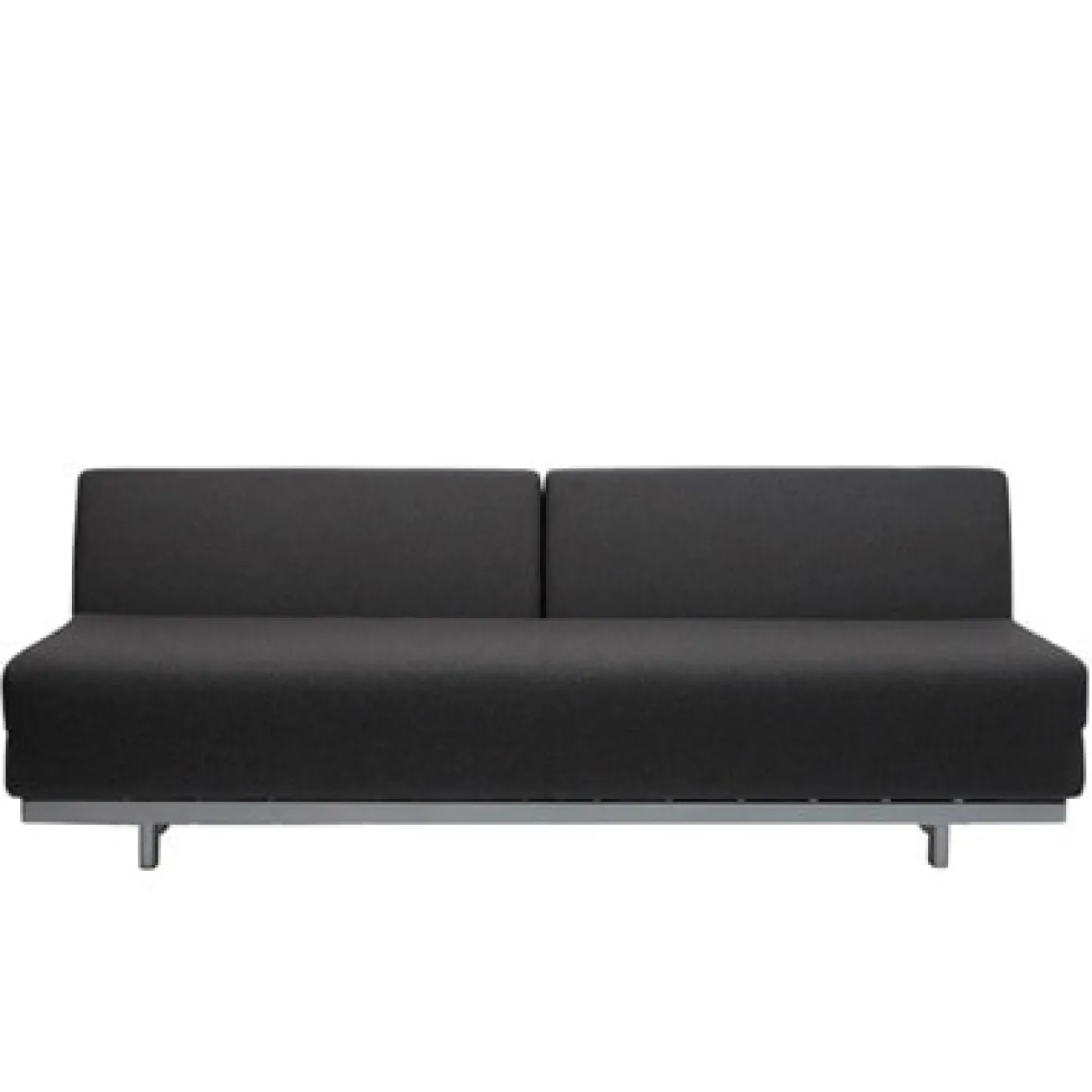 Canapés Et Repose-Pieds^Muji Canapé convertible 2 places en feutrine anthracite