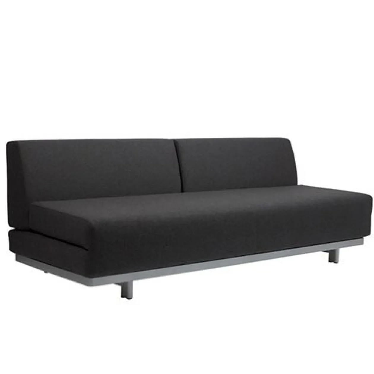 Canapés Et Repose-Pieds^Muji Canapé convertible 2 places en feutrine anthracite