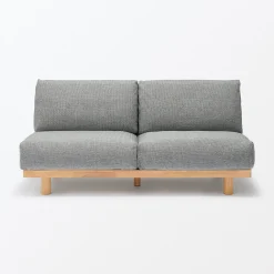 Canapés Et Repose-Pieds^Muji Canapé en polyester tissé sans accoudoirs ‐ 2 places, Gris