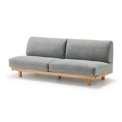 Canapés Et Repose-Pieds^Muji Canapé en polyester tissé sans accoudoirs ‐ 3 places, Gris